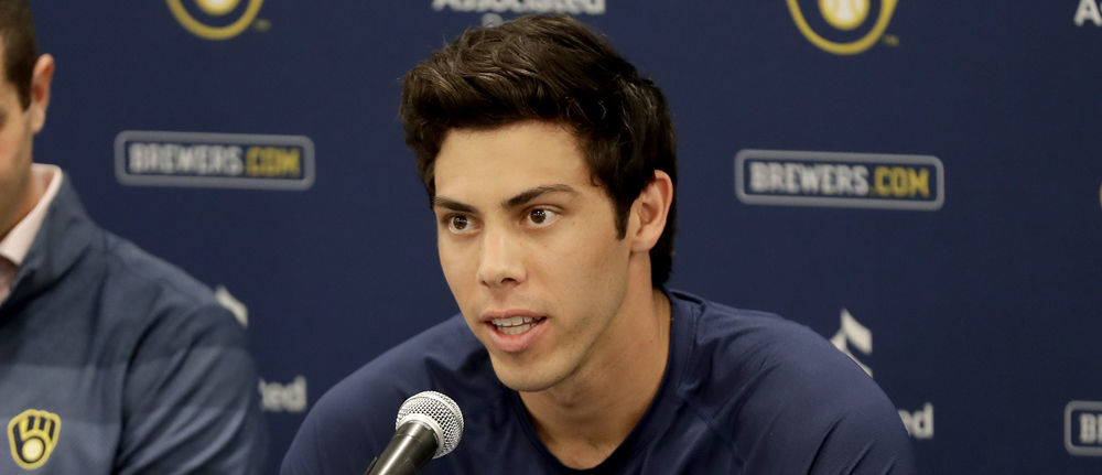 Brewers Yelich Baseball